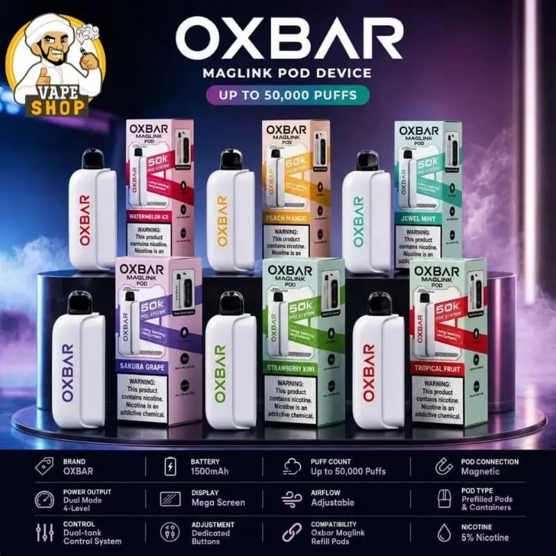 OXBAR Maglink 50000 Puffs Disposable Pod & Battery In UAE